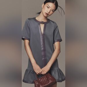 Anthropologie Gray Mini Dress